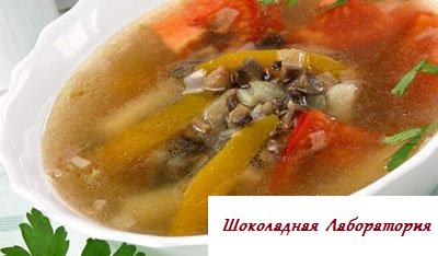 Рецепт - Суп грибной с тыквой