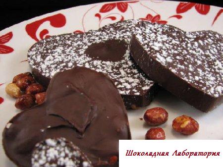Печенье шоколадные сердечки