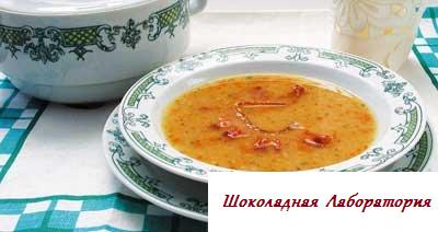 Рецепт - Гороховый суп с беконом