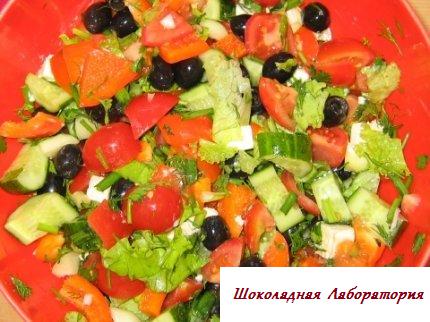 Рецепт - Салат по гречески